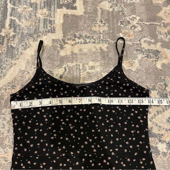 Brandy Melville Black Mini Dress with Pink Floral Pattern - Picture 2 of 5